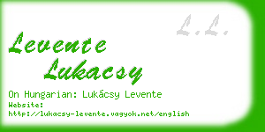 levente lukacsy business card